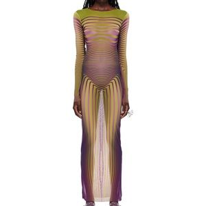 JEAN PAUL GAULTIER Green 'The Body Morphing' Maxi Dress